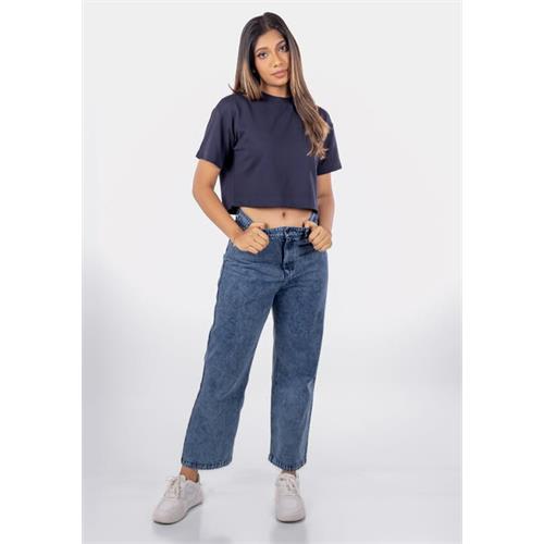 BRILLIE BLUE CROP TEE