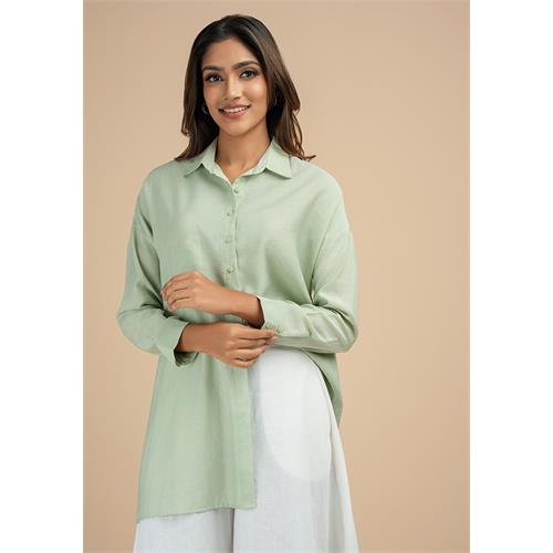 BRINLEY GREEN BLOUSE