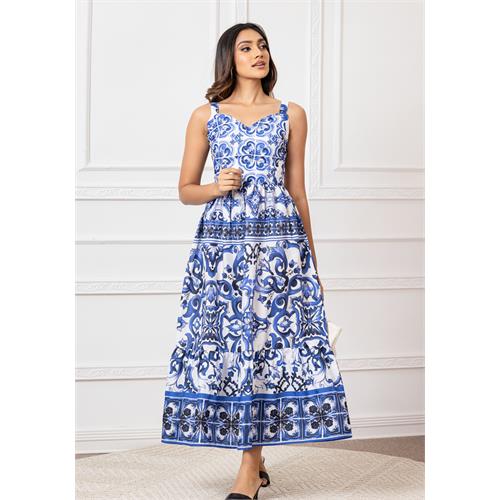 BRYNLEE BOARDER PRINTED BUSTER DRESS