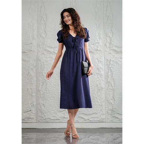 CALLY SHORT SLEEVE MIDI DRESS