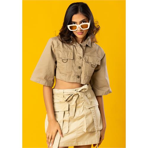 CASUAL TAN MINI SKIRTS