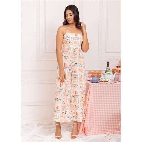 CLOERA PRINTED LONG JUMPSUIT