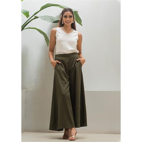 DIXIE GREEN WIDE LEG PANT