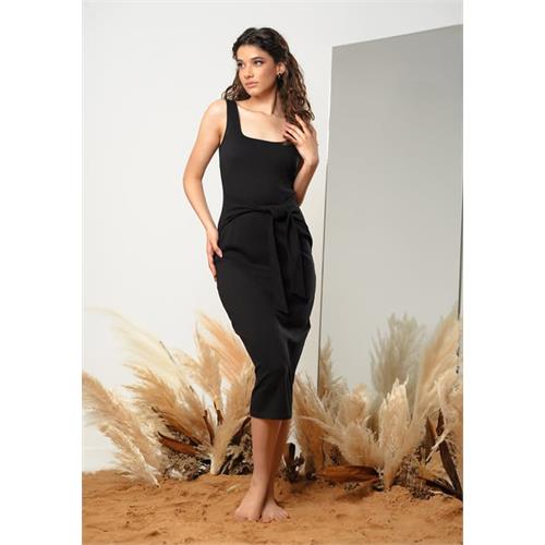 EDEN BLACK MIDI DRESS