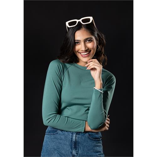 EDITH GREEN LONG SLEEVE TSHIRT