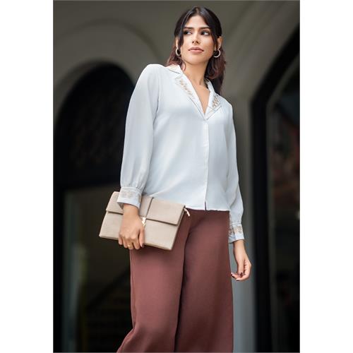 ELESABETH GOLD EMB BLOUSE