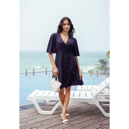 ELLIE WRAP SHORT DRESS