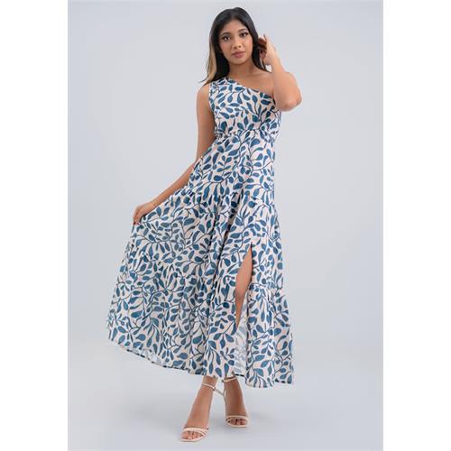 EMILIA ONE SHOULDER PRINTED DRESS