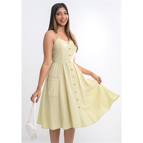 EMMA GREEN STRAPY DRESS
