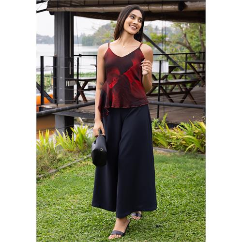 ERLA MAROON STRAP TOP