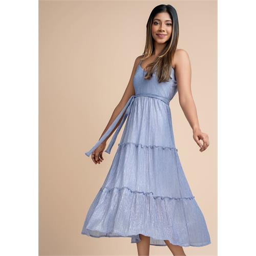 FINLEY RUFFLE HALTER NECK DRESS