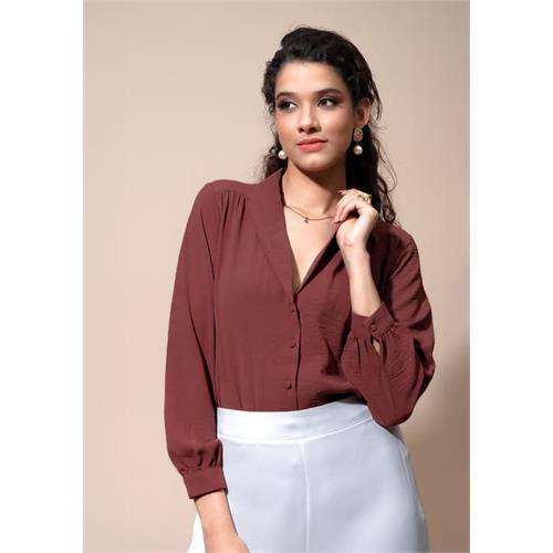 GRACE BROWN BLOUSE