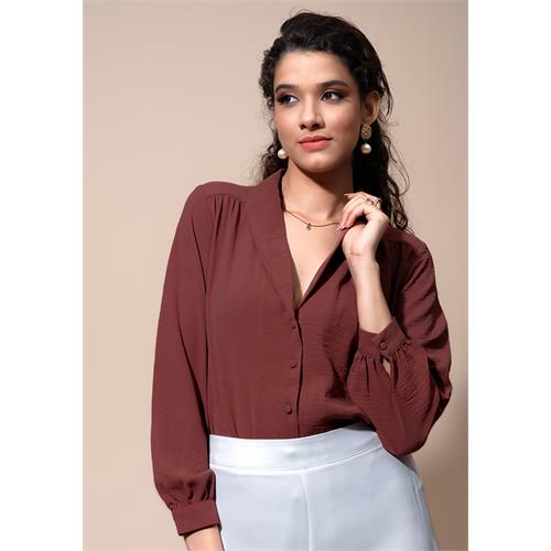 GRACE BROWN BLOUSE