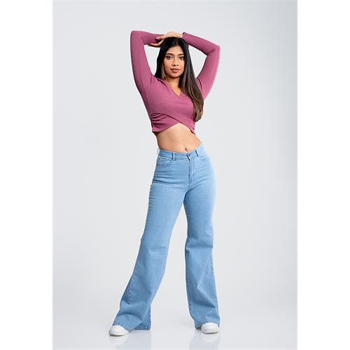 JIZZEL CROSSOVER PINK CROP TOP