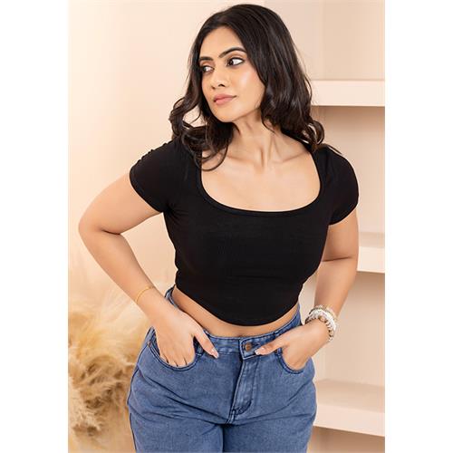 KEA BLACK CROP TOP