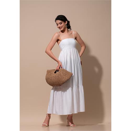 KIARA STRAP WHITE DRESS