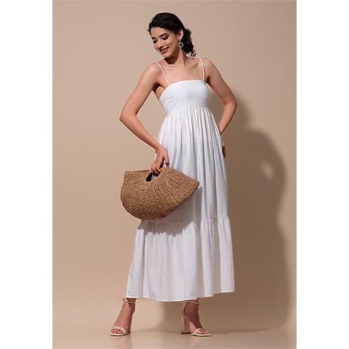 KIARA STRAP WHITE DRESS