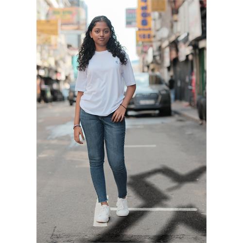 LEAD THE CHANGE BAGGY FIT WHITE UNISEX T SHIRT