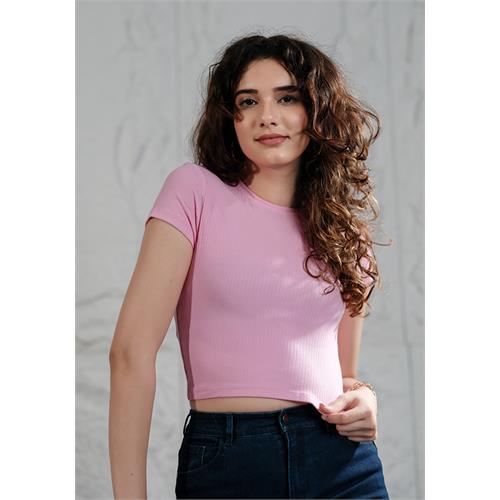 LENNY CROP PINK TEE