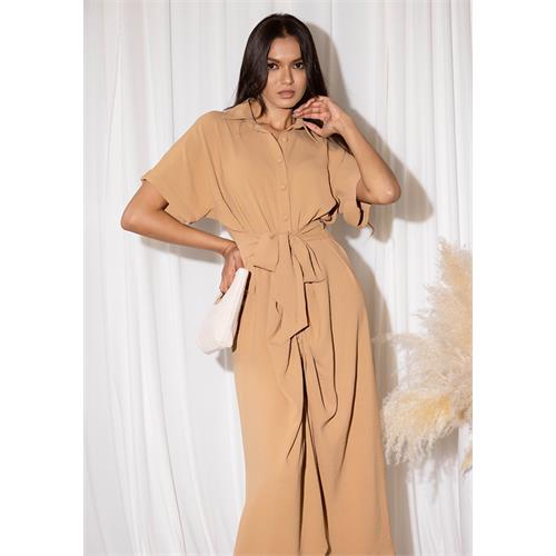 LILIAN BEIGE MAXI DRESS