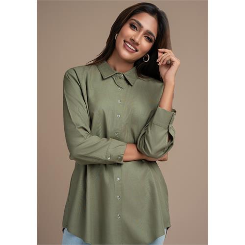 LISA GREEN SHIRT BLOUSE