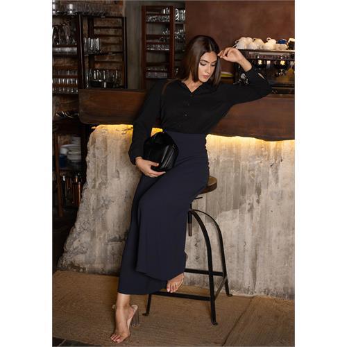 LISA LONG SLEEVE BLACK BLOUSE