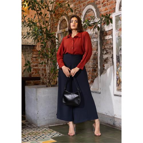 LISA LONG SLEEVE BRICK BLOUSE