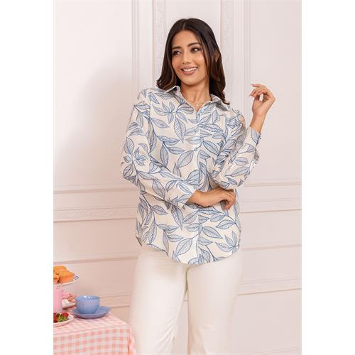 LISA LONG SLEEVE LIGHT BLUE BLOUSE