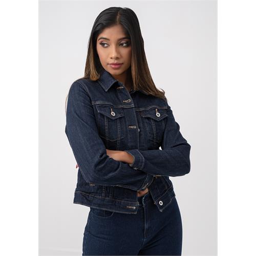 LONG LEEVE DENIM JACKET DARK BLUE BLUE
