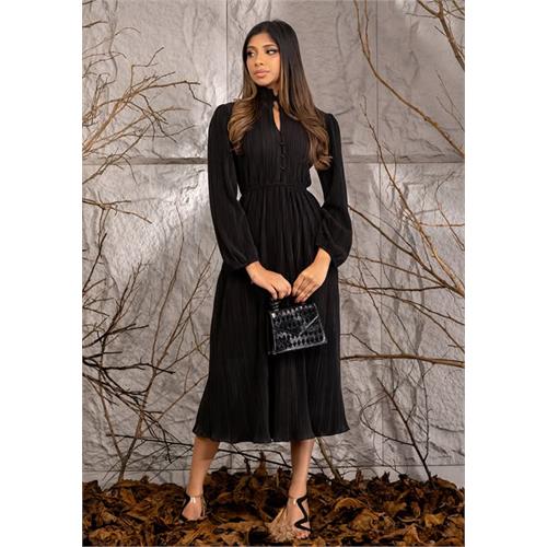 LORENA SHIRRED COLLAR DRESS