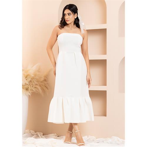 MILKY WHITE TUBE DRESS