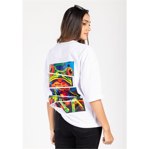 PRINTED FROG WHITE T SHIRT