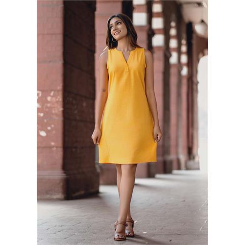 RATTELA YELLOW SLEEVELESS DRESS