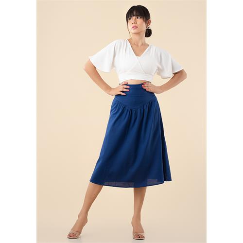 REMI HIGH WAIST DARK BLUE SKIRT