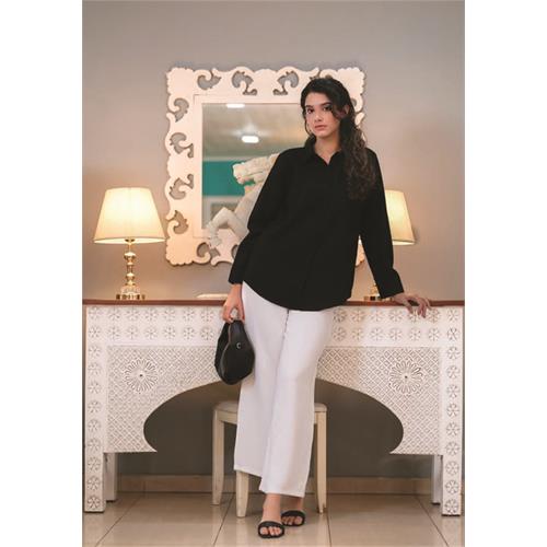 RIYANA OFFICE WEAR BLACK SHIRT