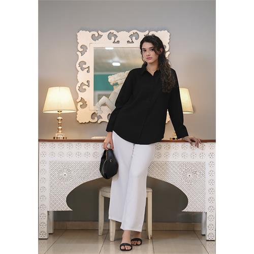 RIYANA OFFICE WEAR BLACK SHIRT