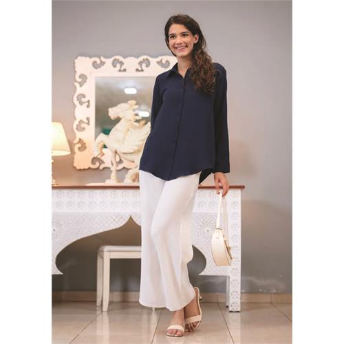 RIYANA OFFICE WEAR NAVY SHIRT