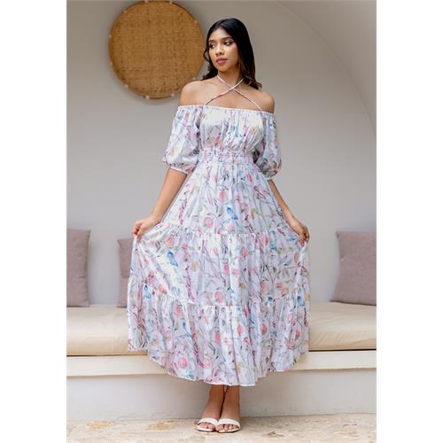 ROSANA LANTEN SLEEVE TIERED DRESS