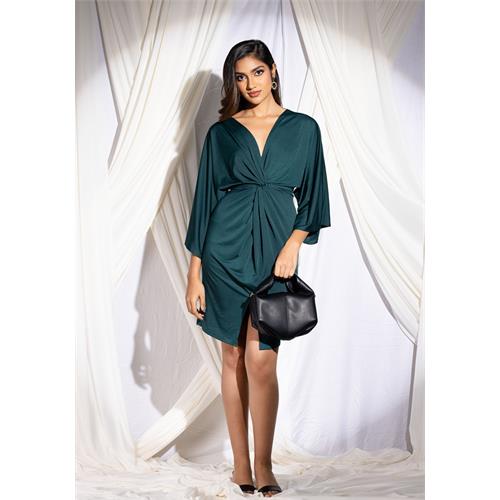 ROZELLE GREEN SHORT DRESS