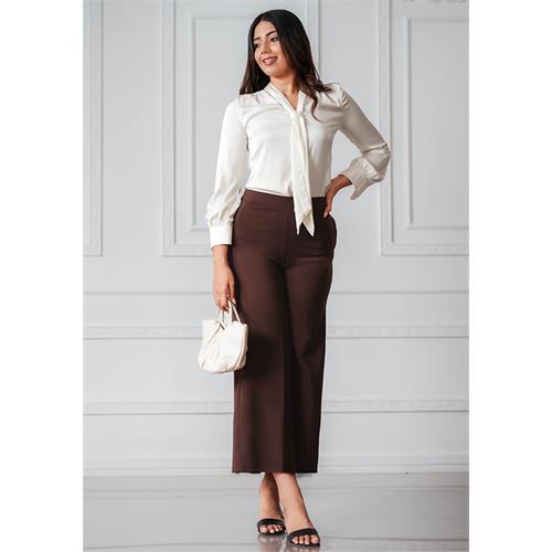RUTH STRAIGHT LEG BROWN PANT