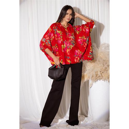 SHIFRA BAGGY RED SHIRT