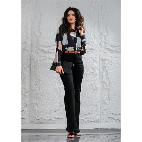 SHOPHIA BLACK/WHITE BLOUSE