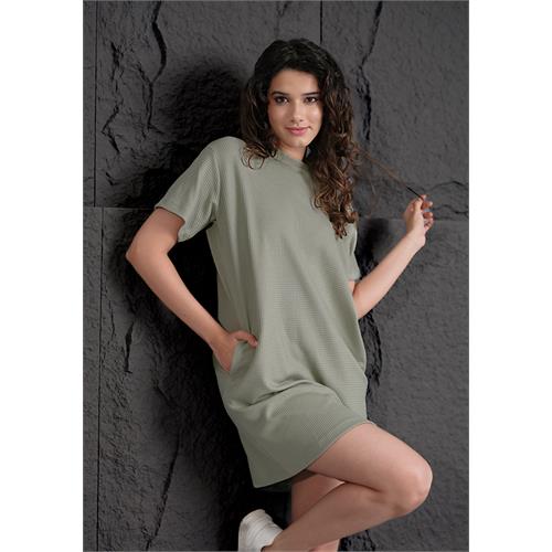 TESSA GREEN T SHIRT DRESS
