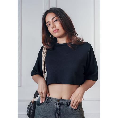 WAFFLE BLUE TOP