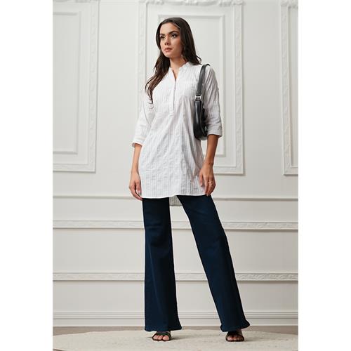 YASH OFF WHITE KURTHA TOP