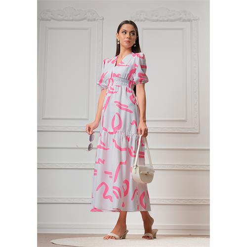 ZALI PINK PRINTED DRESS