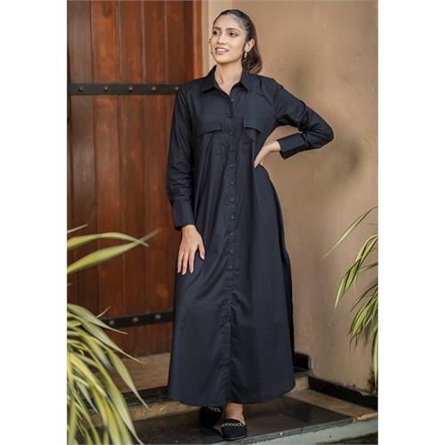 AVA BLACK SHIRT DRESS