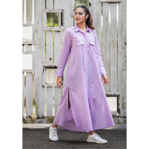 AVA PURPLE SHIRT DRESS