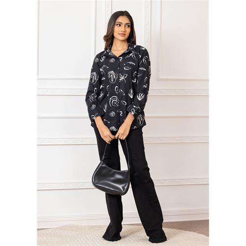 BLACK LISA LONG SLEEVE BLOUSE