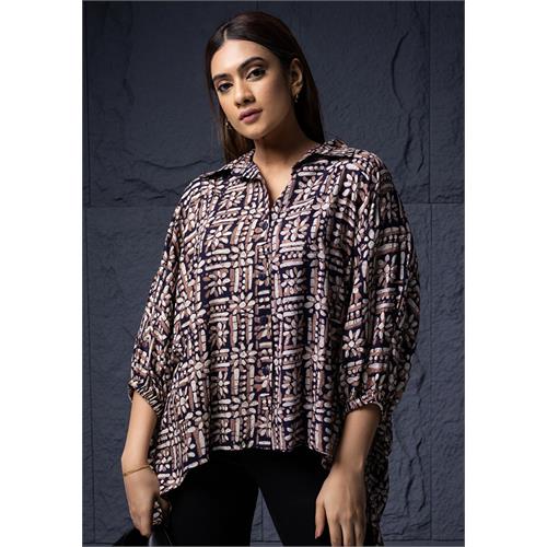 JASMINE NAVY BLUE BLOUSE